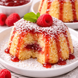 Jam Coconut Pudding Individuals Bundts